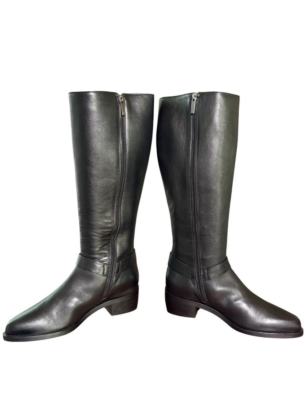 Aquatalia Graciela Black Leather Knee-High Boots, Size 9, Italy. New without box - Picture 15 of 16